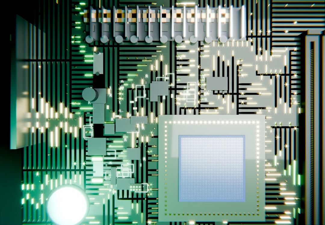 Elektronik devre kartı yakın çekim teknoloji görseli